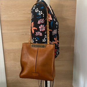 Patricia Nash Tote Bag in Cognac Leather